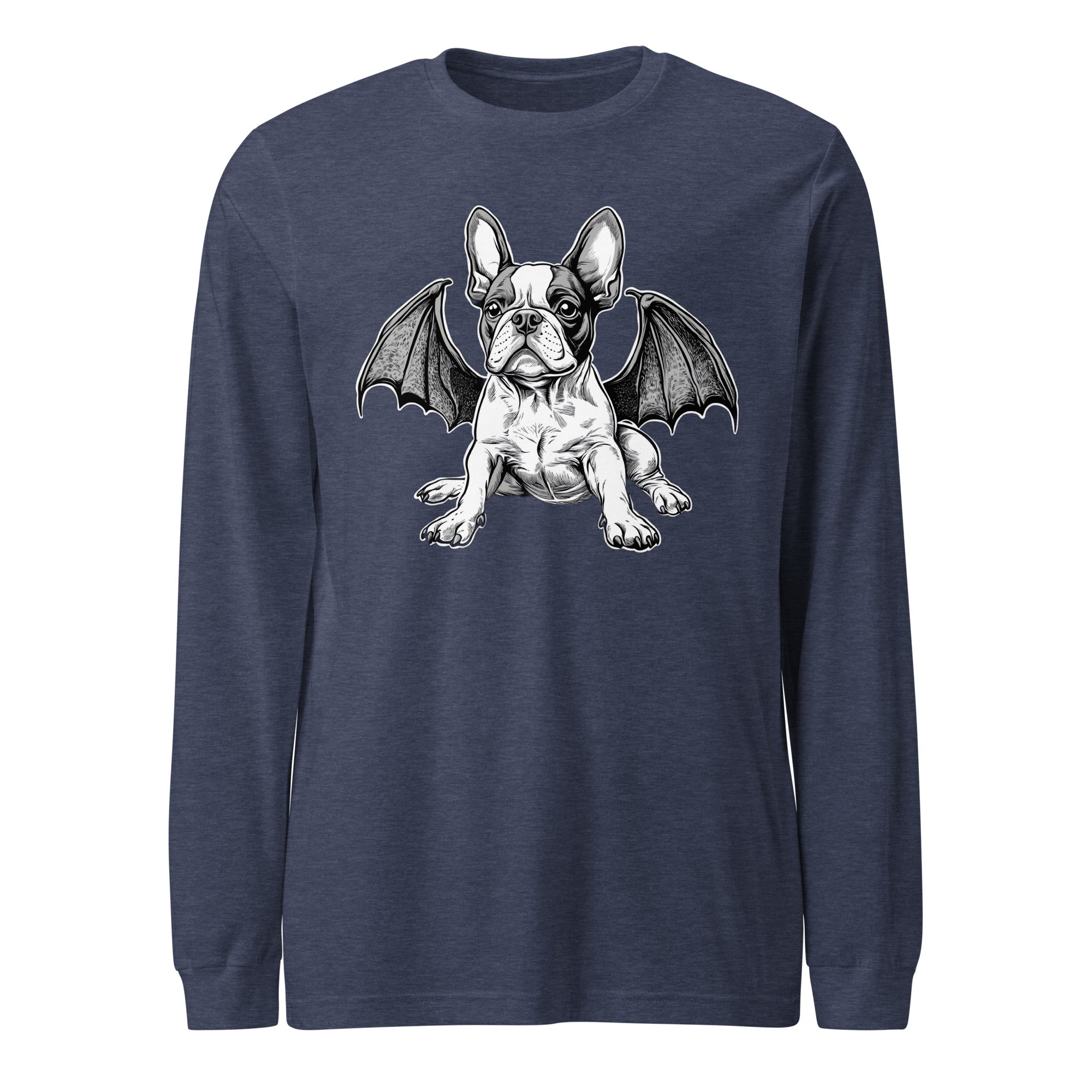 Bat-Winged Boston Terrier Dog Unisex Long Sleeve Tee