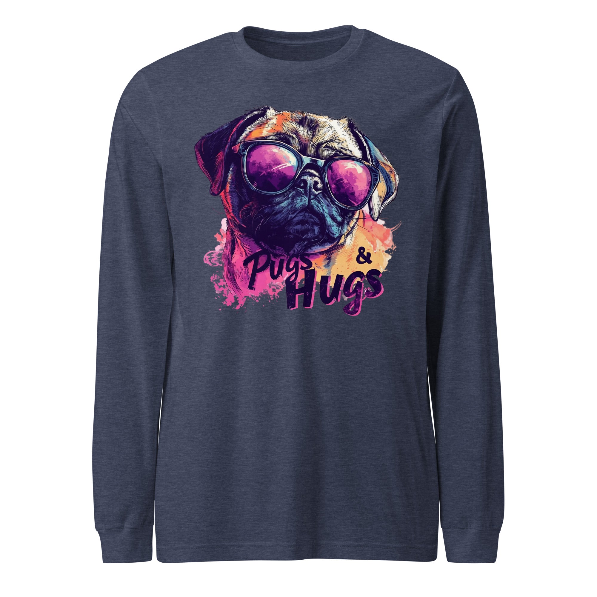 Pugs & Hugs Unisex Long Sleeve Tee
