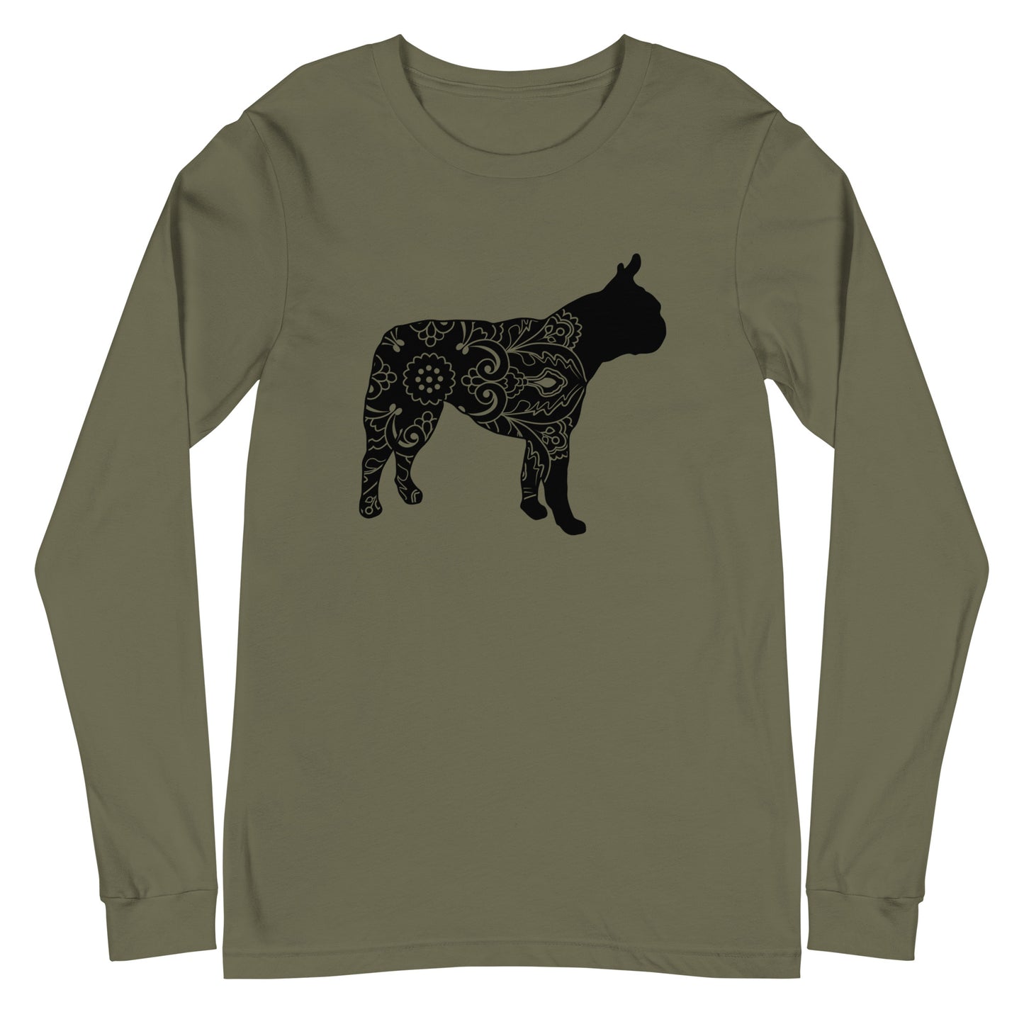 Mandala Boston Terrier Unisex Long Sleeve Tee