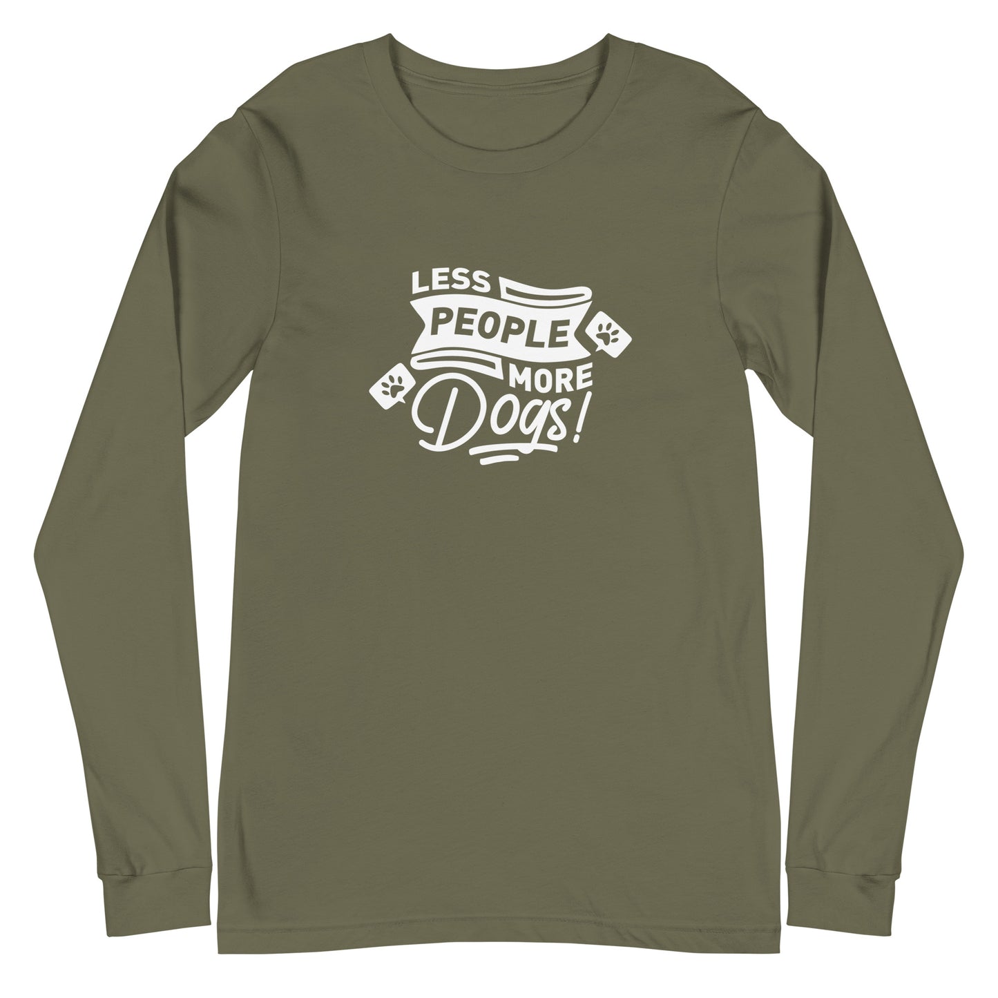 Less People More Dogs Unisex Long Sleeve Tee