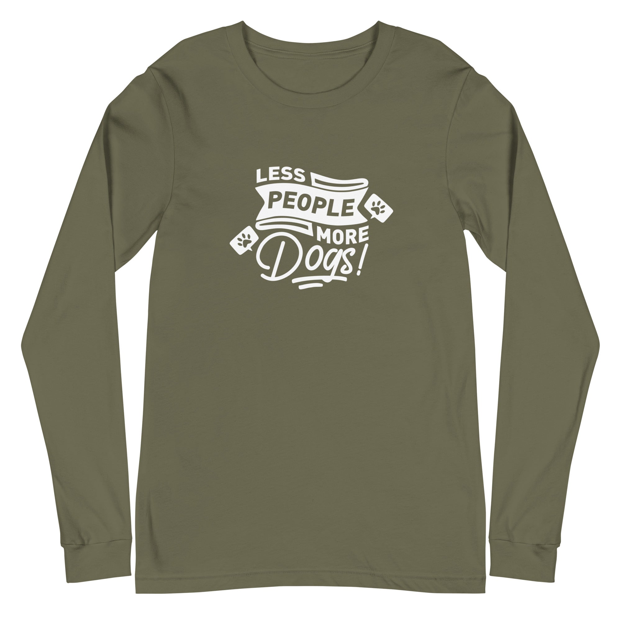 Less People More Dogs Unisex Long Sleeve Tee