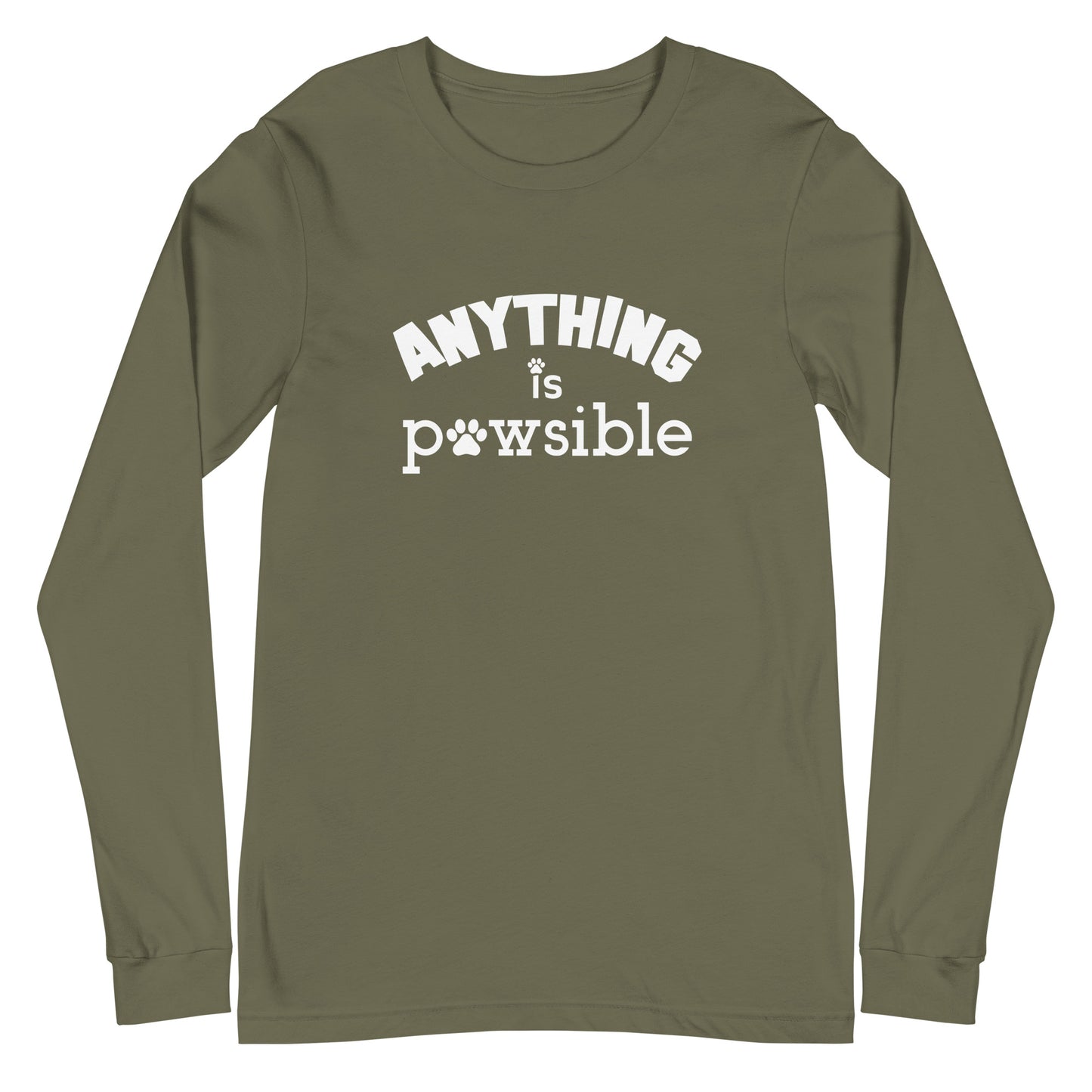 Anything Is Pawsible Unisex Long Sleeve Tee