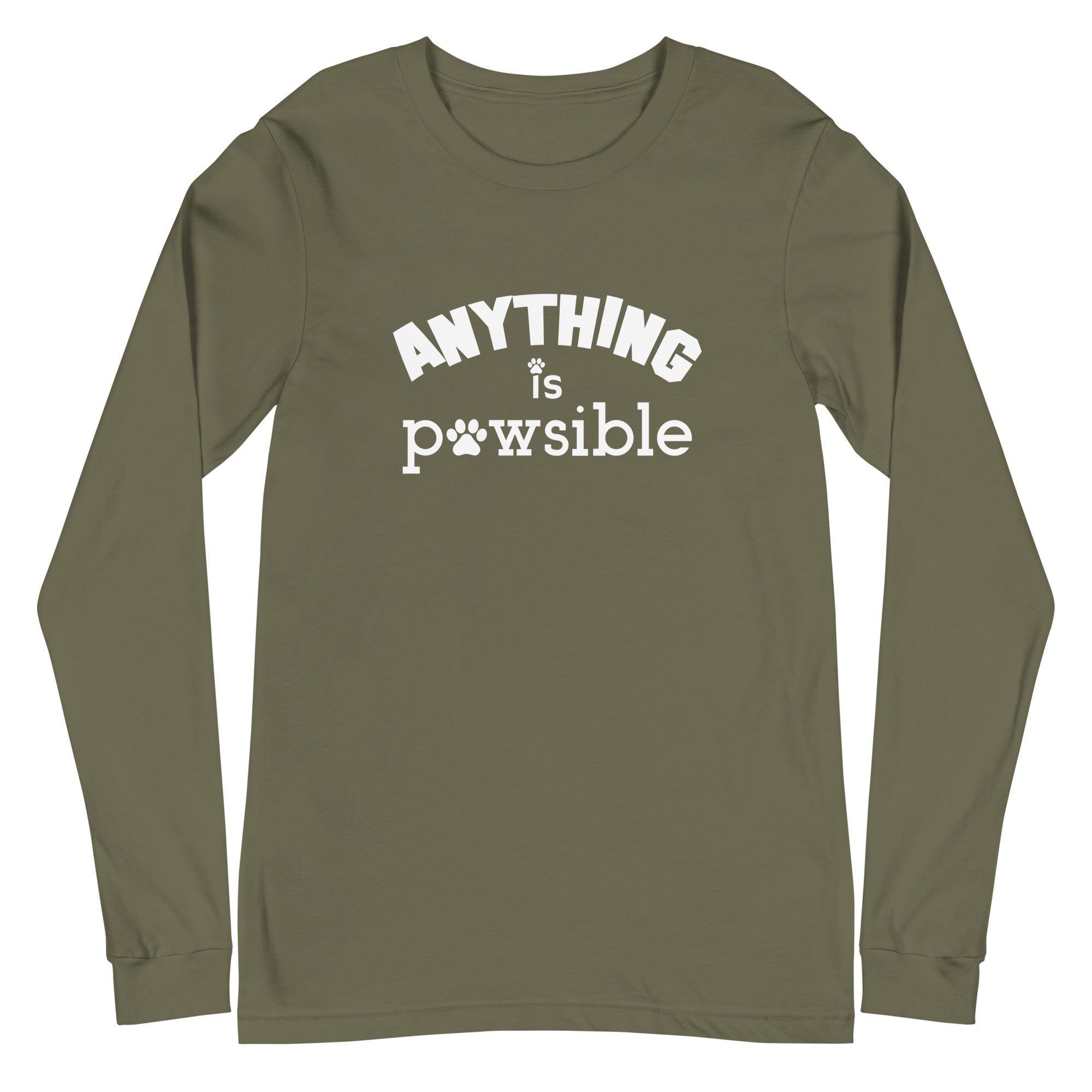 Anything Is Pawsible Unisex Long Sleeve Tee