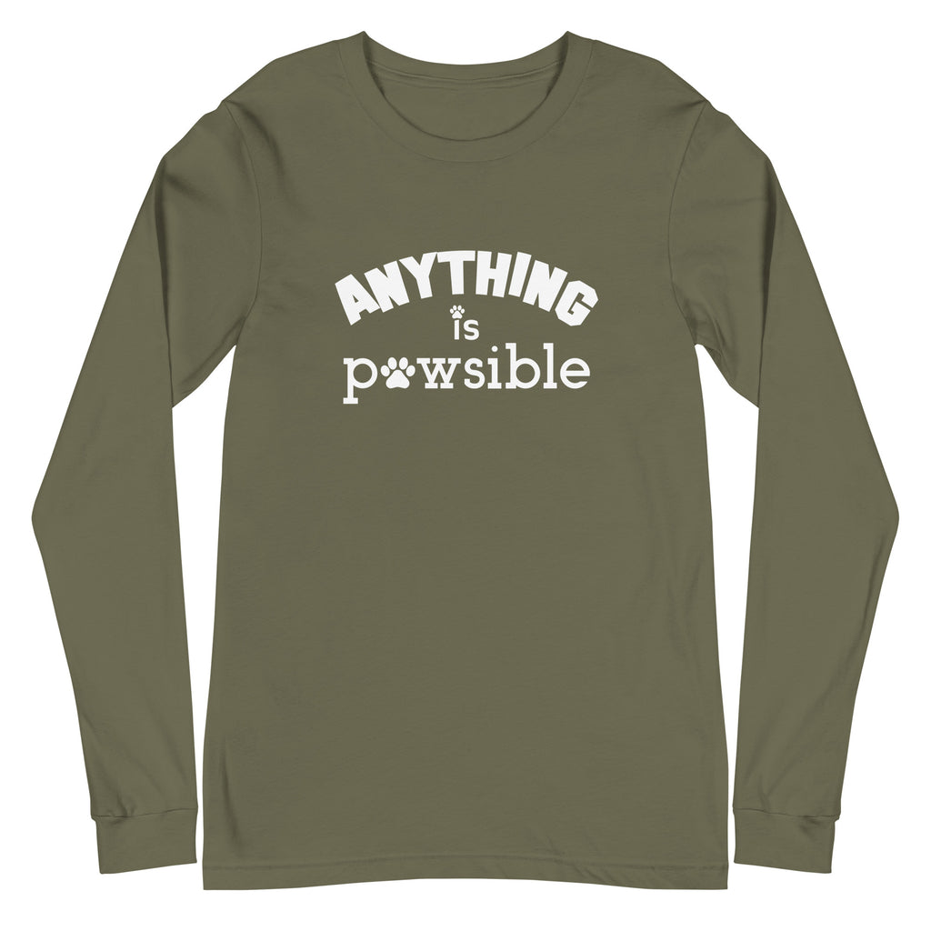 Anything Is Pawsible Unisex Long Sleeve Tee