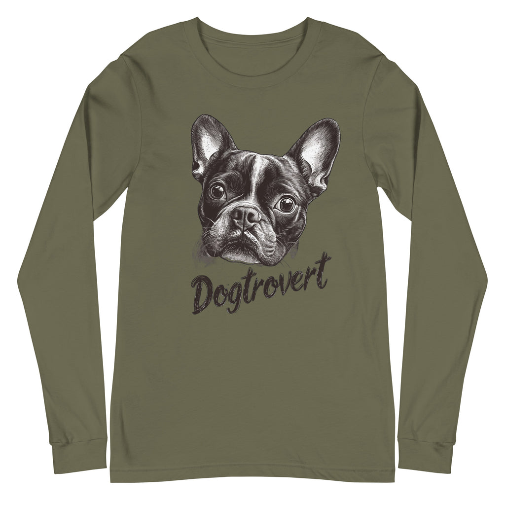 Dogtrovert Boston Terrier Unisex Long Sleeve Tee