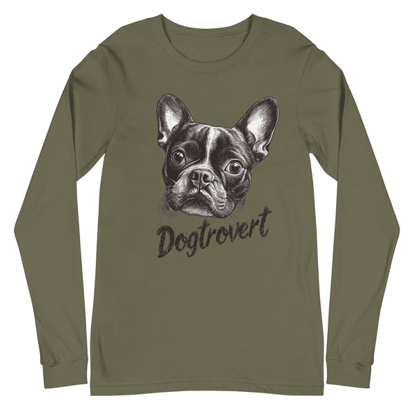 Dogtrovert Boston Terrier Unisex Long Sleeve Tee