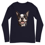 Smiling Boston Terrier Long Sleeve Tee