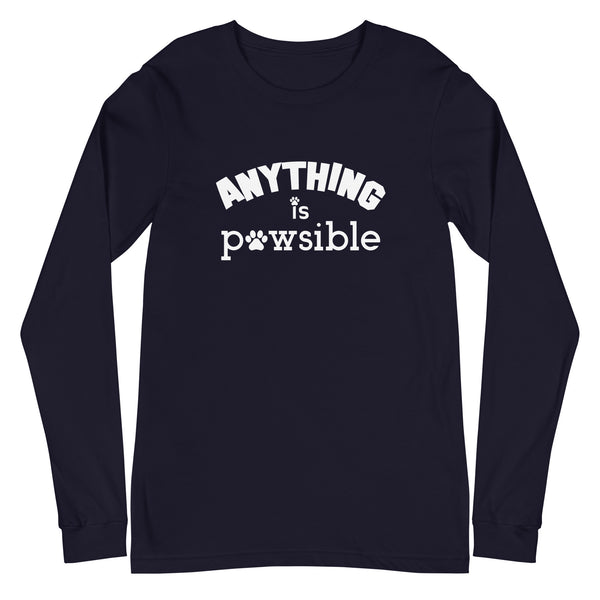 Anything Is Pawsible Unisex Long Sleeve Tee