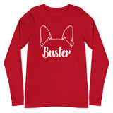 Big Ears With Boston Terrier Name - Custom Unisex Long Sleeve Tee