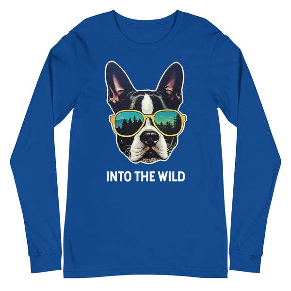 Into The Wild Boston Terrier Unisex Long Sleeve Tee