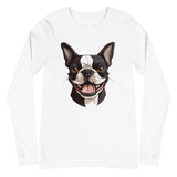 Smiling Boston Terrier Long Sleeve Tee