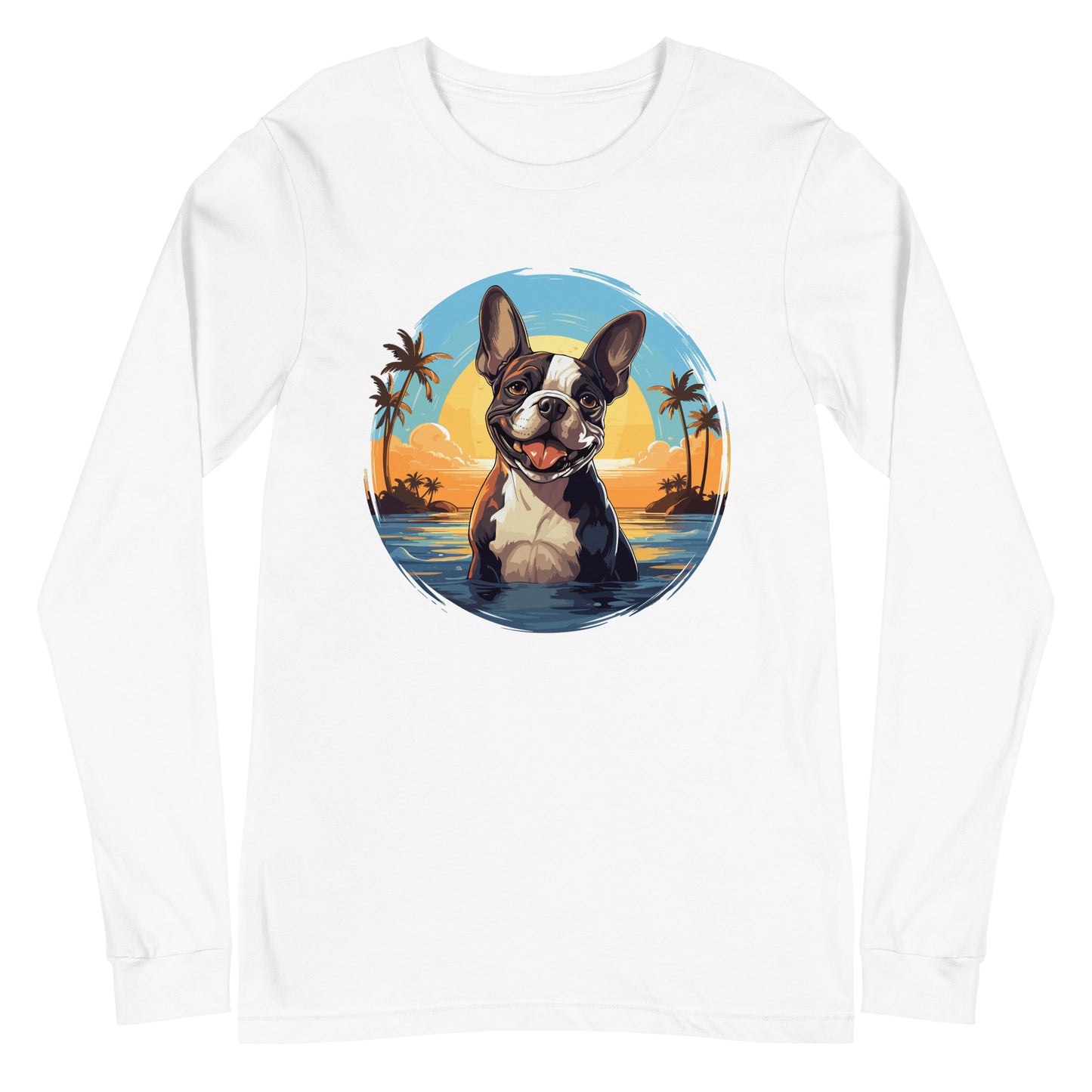 Hawaii Vibe Boston Terrier Long Sleeve Tee