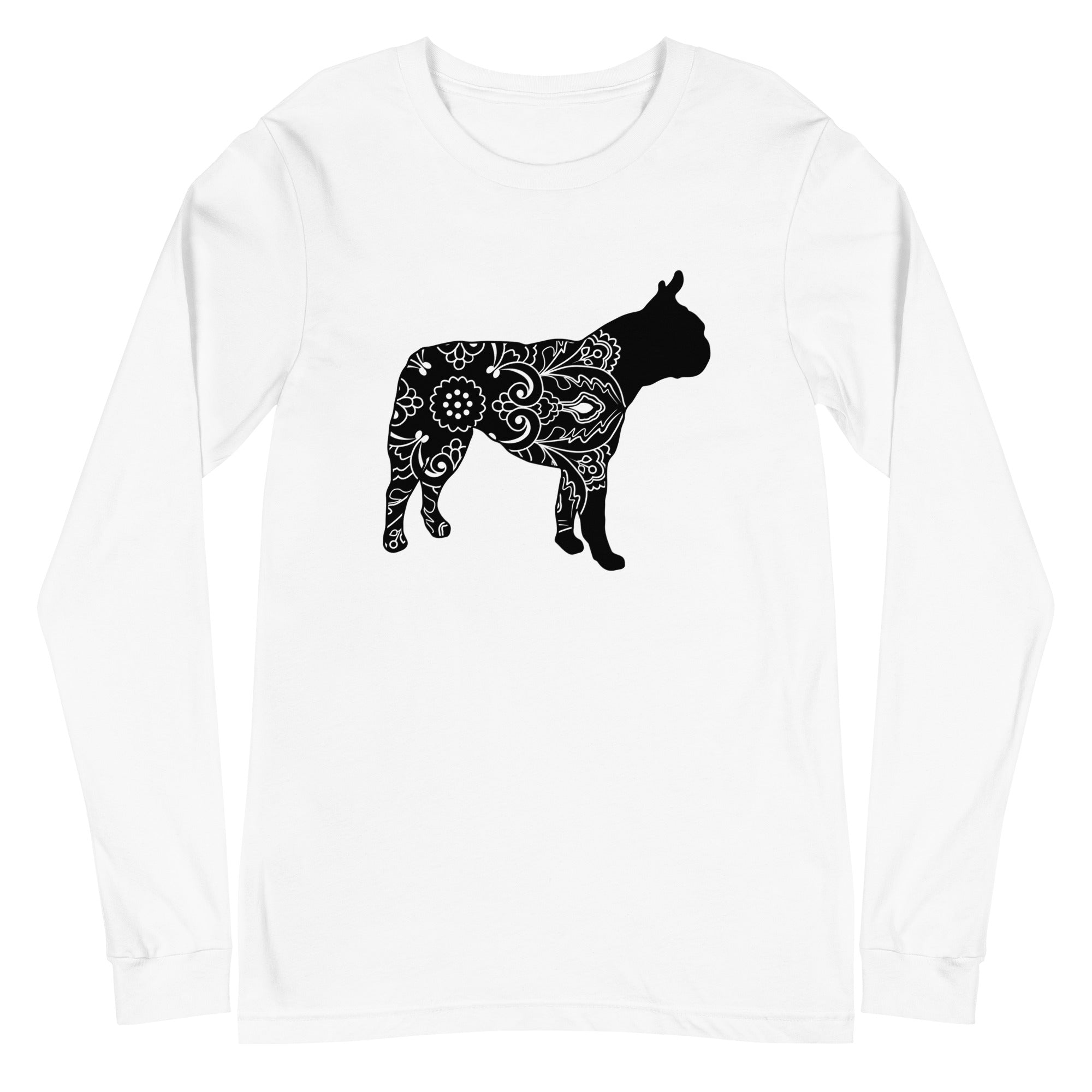 Mandala Boston Terrier Unisex Long Sleeve Tee