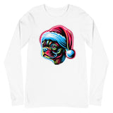 Bright Boston Holiday - Santa Pup Style Unisex Long Sleeve Tee