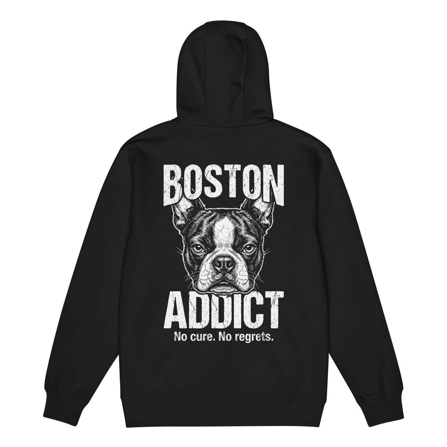 Boston Addict (No Cure. No Regrets.) Premium Full Zip Hoodie .