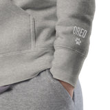 Dog Mom Embroidered With Dog Names on Sleeves Unisex Premium Hoodie