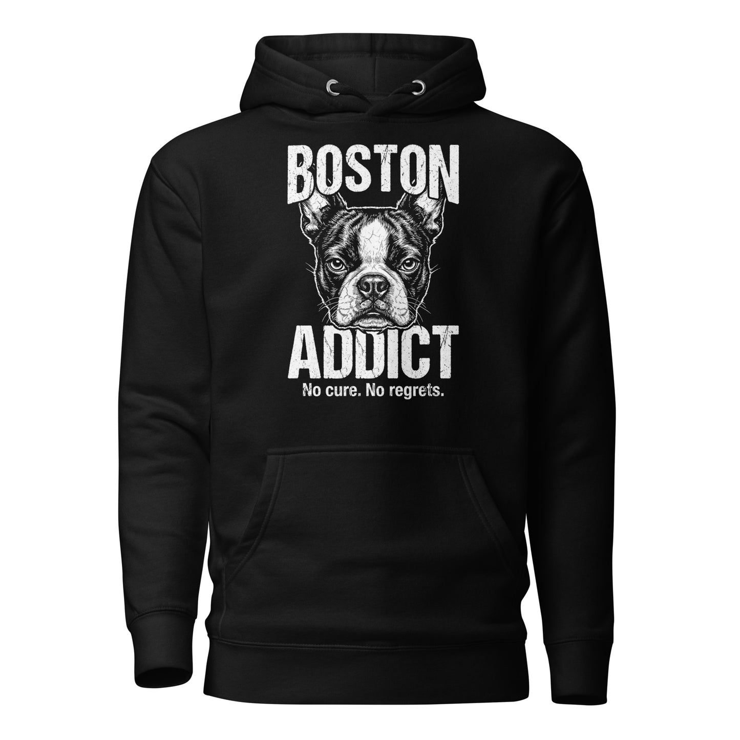 Boston Addict (No Cure. No Regrets.) Unisex Hoodie . Black