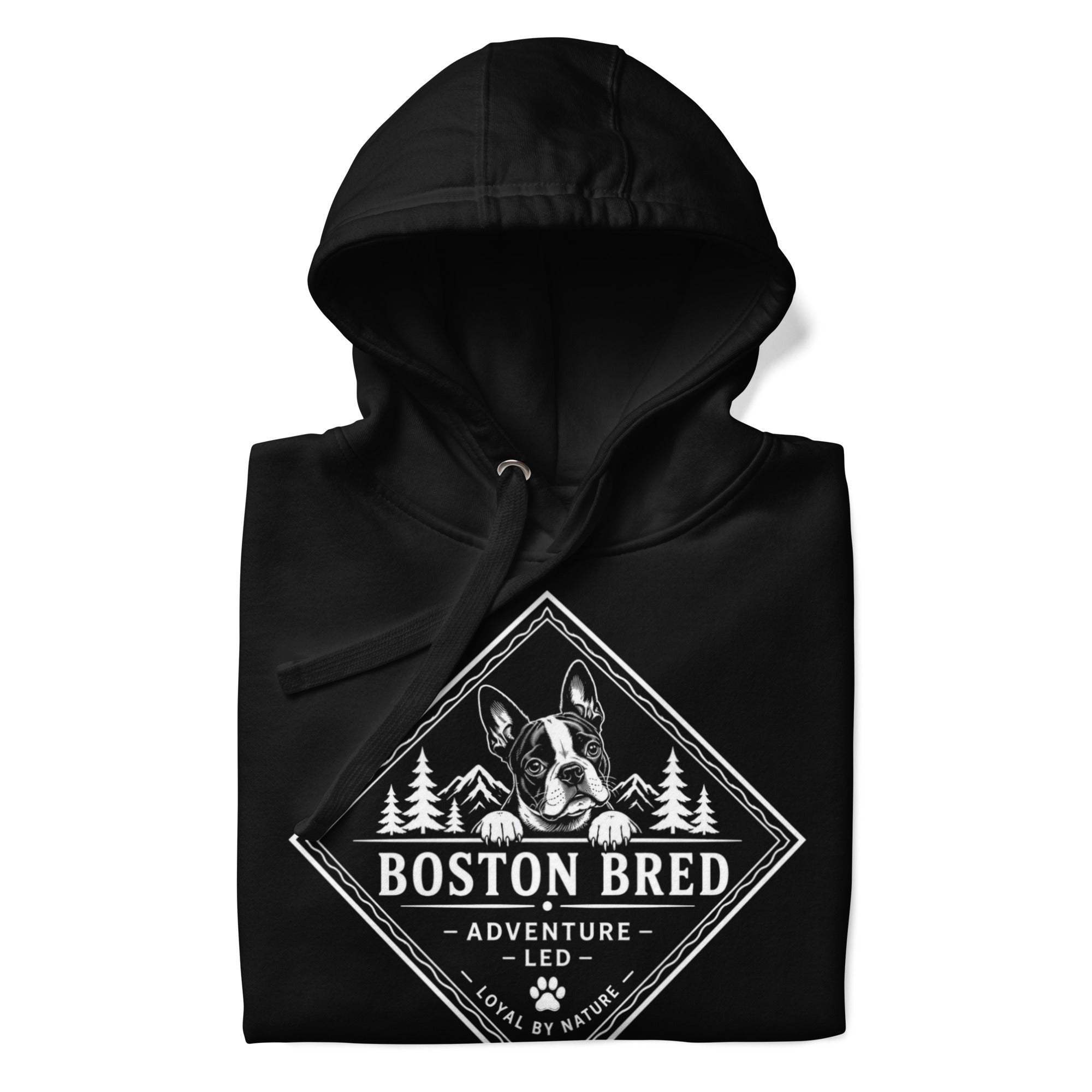 Boston Bred Adventure Led – Outdoor And Hiking Dog Lover Unisex Hoodie .