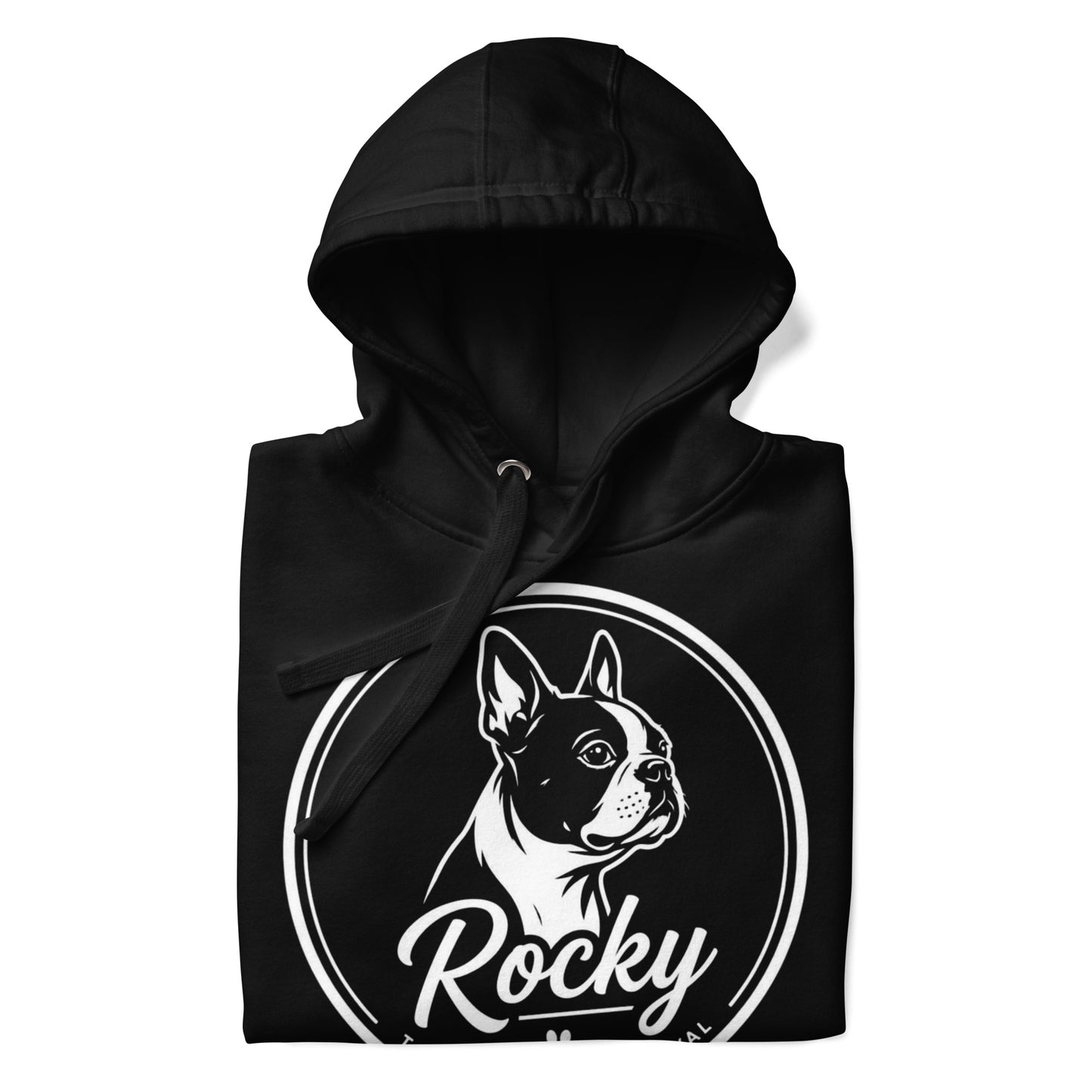 Personalized Dog Silhouette Unisex Premium Hoodie with Custom Name & Tagline .