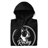 Personalized Dog Silhouette Unisex Premium Hoodie with Custom Name & Tagline .