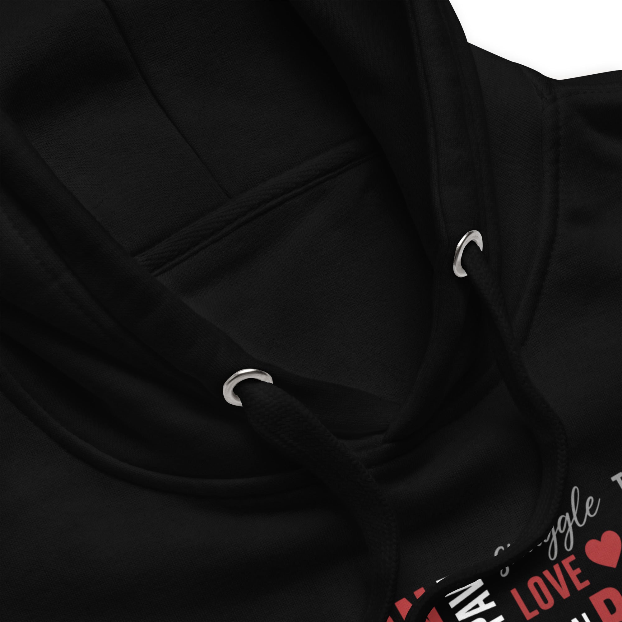Boston Terrier Word Collage Unisex Hoodie – Dog Lover Typography Art .