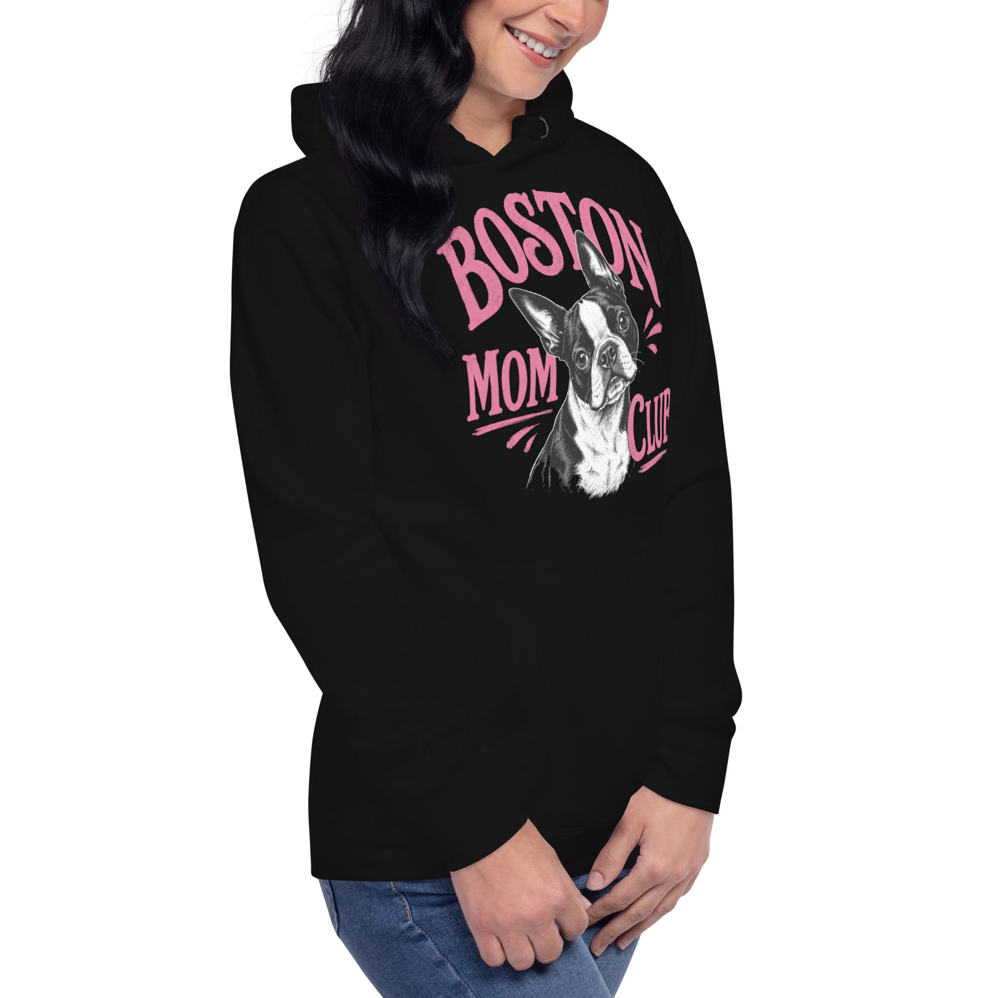 Boston Mom Club Hoodie .