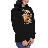 Iced Tea & Dogs All Day Every Day Unisex Hoodie - Funny Dog Lover Tee .