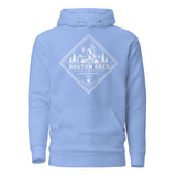 Boston Bred Adventure Led – Outdoor And Hiking Dog Lover Unisex Hoodie . Carolina Blue