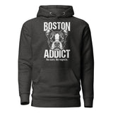 Boston Addict (No Cure. No Regrets.) Unisex Hoodie . Charcoal Heather