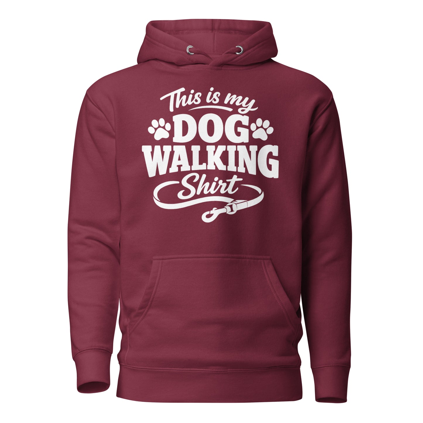 This Is My Dog Walking Shirt Funny Unisex Hoodie For Dog Moms And Dog Walkers . Maroon