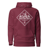 Boston Bred Adventure Led – Outdoor And Hiking Dog Lover Unisex Hoodie . Maroon