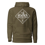 Boston Bred Adventure Led – Outdoor And Hiking Dog Lover Unisex Hoodie . Military Green