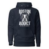 Boston Addict (No Cure. No Regrets.) Unisex Hoodie . Navy Blazer