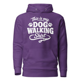 This Is My Dog Walking Shirt Funny Unisex Hoodie For Dog Moms And Dog Walkers . Purple