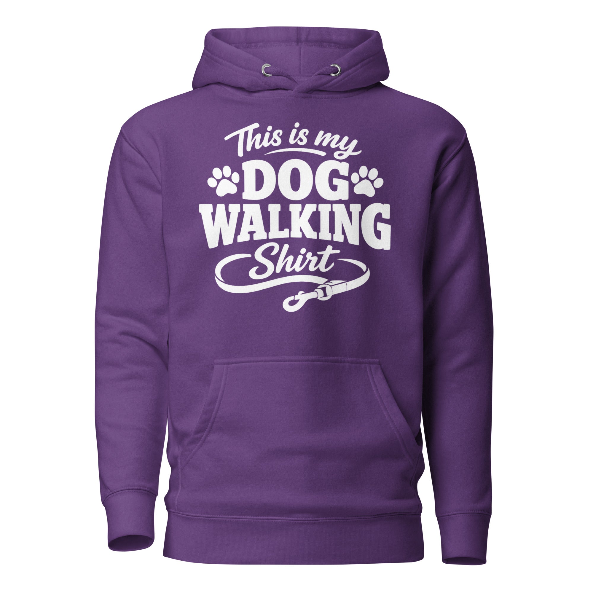 This Is My Dog Walking Shirt Funny Unisex Hoodie For Dog Moms And Dog Walkers . Purple