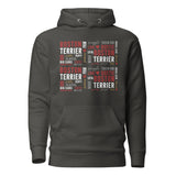Boston Terrier Word Collage Unisex Hoodie – Dog Lover Typography Art . Vintage Black