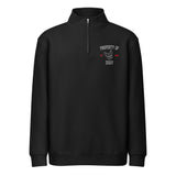 Property Of My Dog Custom Embroidered Unisex Premium 1/4 Zip Sweatshirt . Black