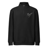 Dog Fist Bump Unisex Premium 1/4 Zip Sweatshirt . Black