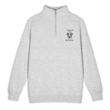 Jack Russell Terrier Mama Premium 1/4 Zip Sweatshirt . Heather Grey