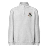 Game Day Boston Terrier Dog Football Premium 1/4 Zip Sweatshirt . Heather Grey