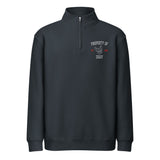 Property Of My Dog Custom Embroidered Unisex Premium 1/4 Zip Sweatshirt . Navy