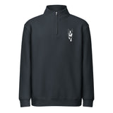 Boston Terrier Dog Stencil Graphic Unisex Premium 1/4 Zip Sweatshirt . Navy
