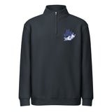 Silly Boston Terrier Dog Upside Down Premium 1/4 Zip Sweatshirt . Navy