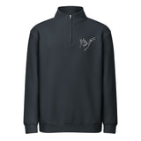 Dog Fist Bump Unisex Premium 1/4 Zip Sweatshirt . Navy
