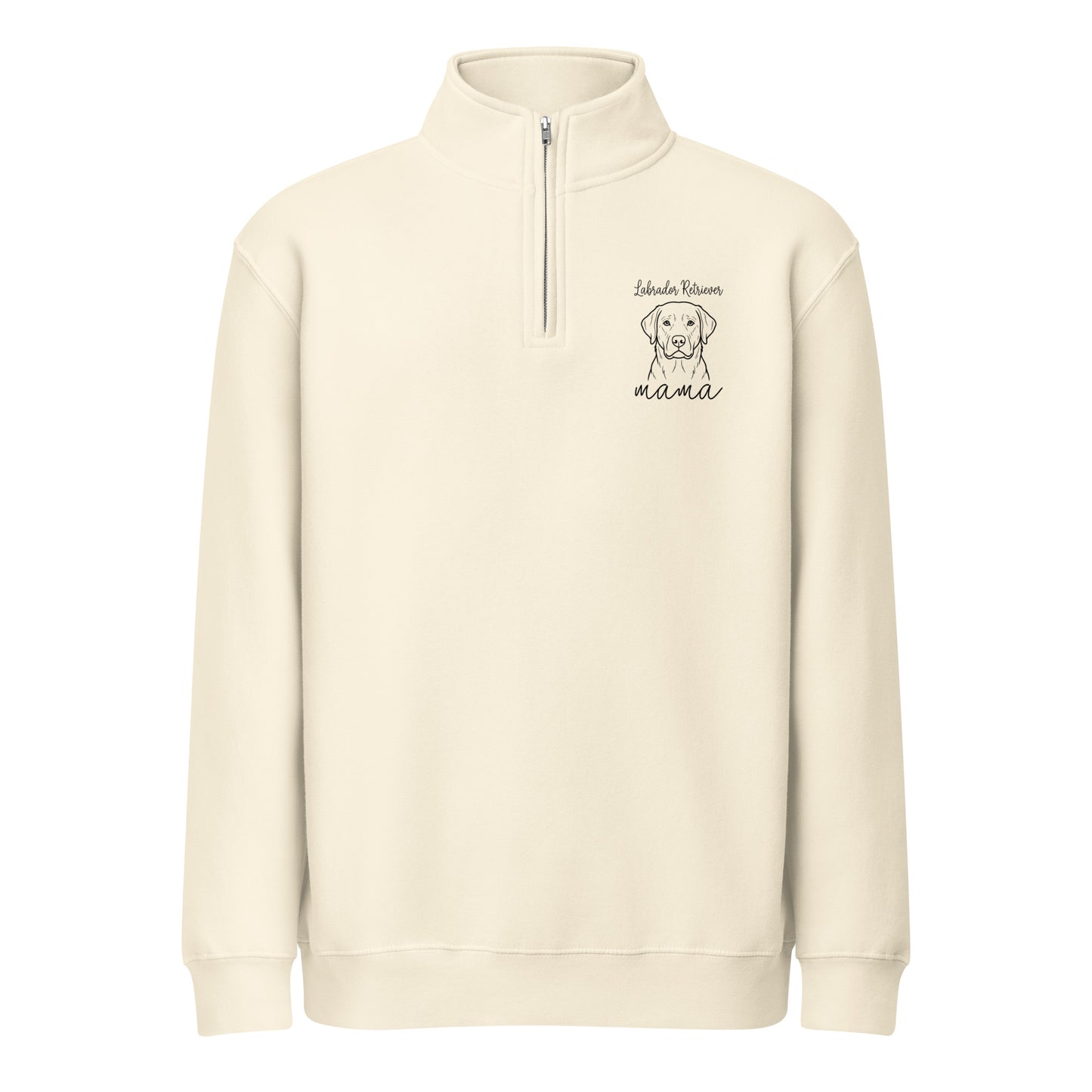 Labrador Retriever Mama Premium 1/4 Zip Sweatshirt . Sandshell