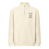 Frenchie Mama Premium 1/4 Zip Sweatshirt . Sandshell
