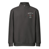Property Of My Dog Custom Embroidered Unisex Premium 1/4 Zip Sweatshirt . Smoke