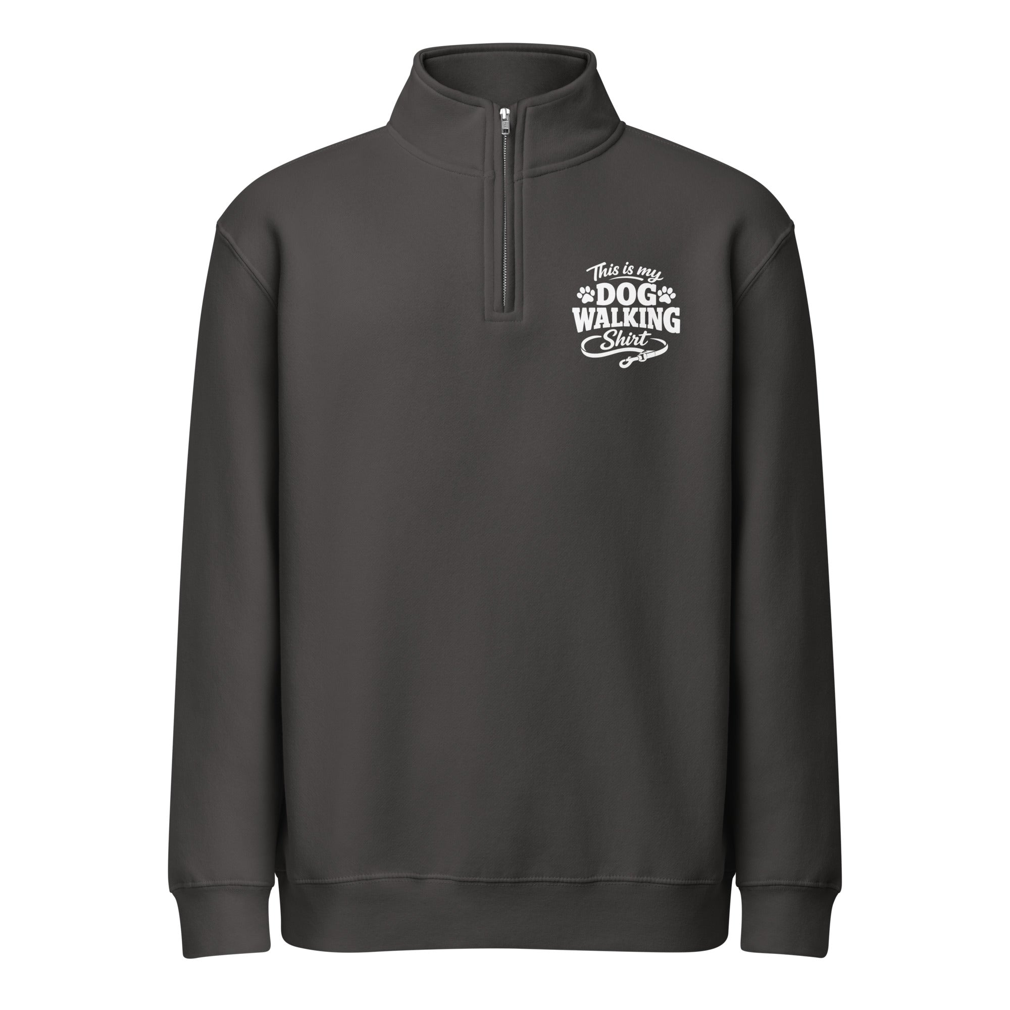This Is My Dog Walking Shirt Unisex Premium 1/4 Zip Sweatshirt . Smoke
