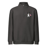 American Flag Boston Terrier Dog Premium 1/4 Zip Sweatshirt . Smoke