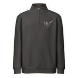 Dog Fist Bump Unisex Premium 1/4 Zip Sweatshirt . Smoke